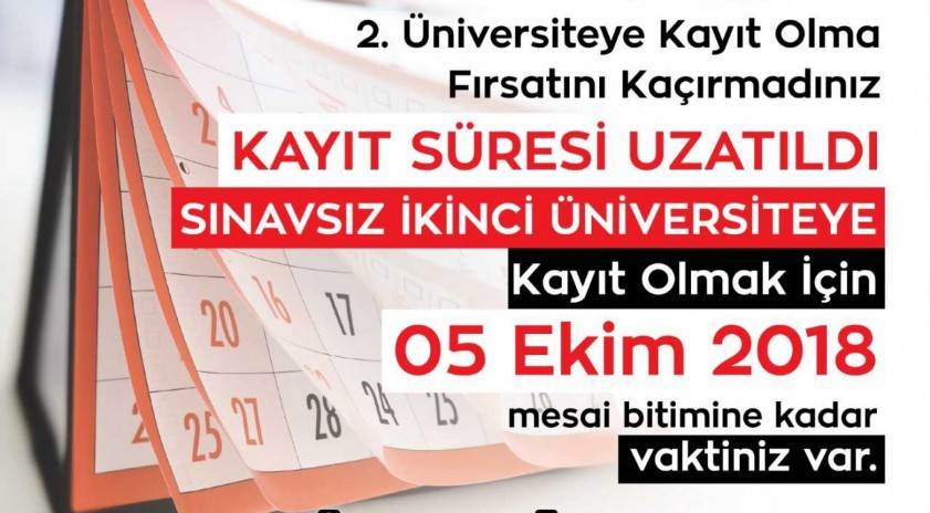 Açıköğretim "İkinci Üniversite" kayıtları yoğun talep nedeniyle uzatıldı