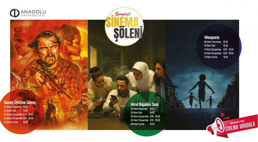 &ldquo;Kamp&uuml;ste Sinema Ş&ouml;leni&rdquo; &uuml;&ccedil; yeni filmle devam ediyor